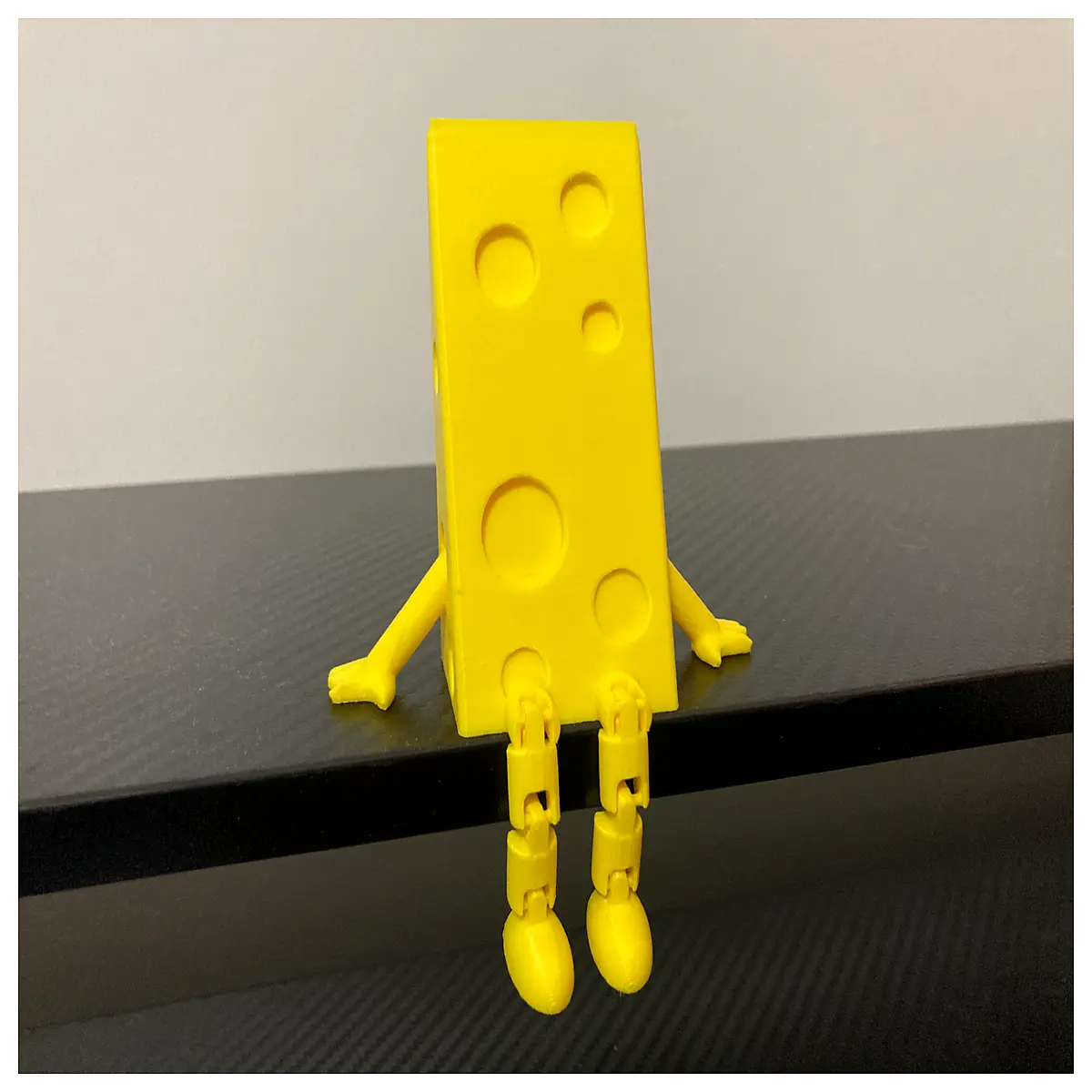 articulated cheese toy movable joint cheese figure funny cheese character doll collectible cheese
