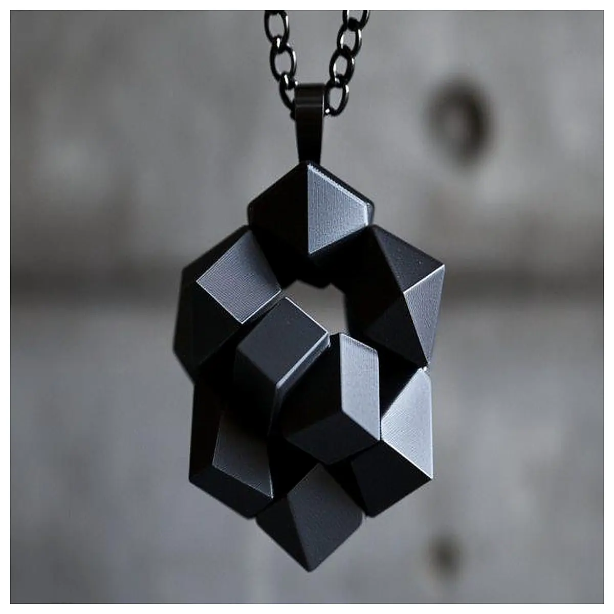 Geometric Cube Pendant Precision Movement Charm Art Jewelry Gift Men Women Decoration