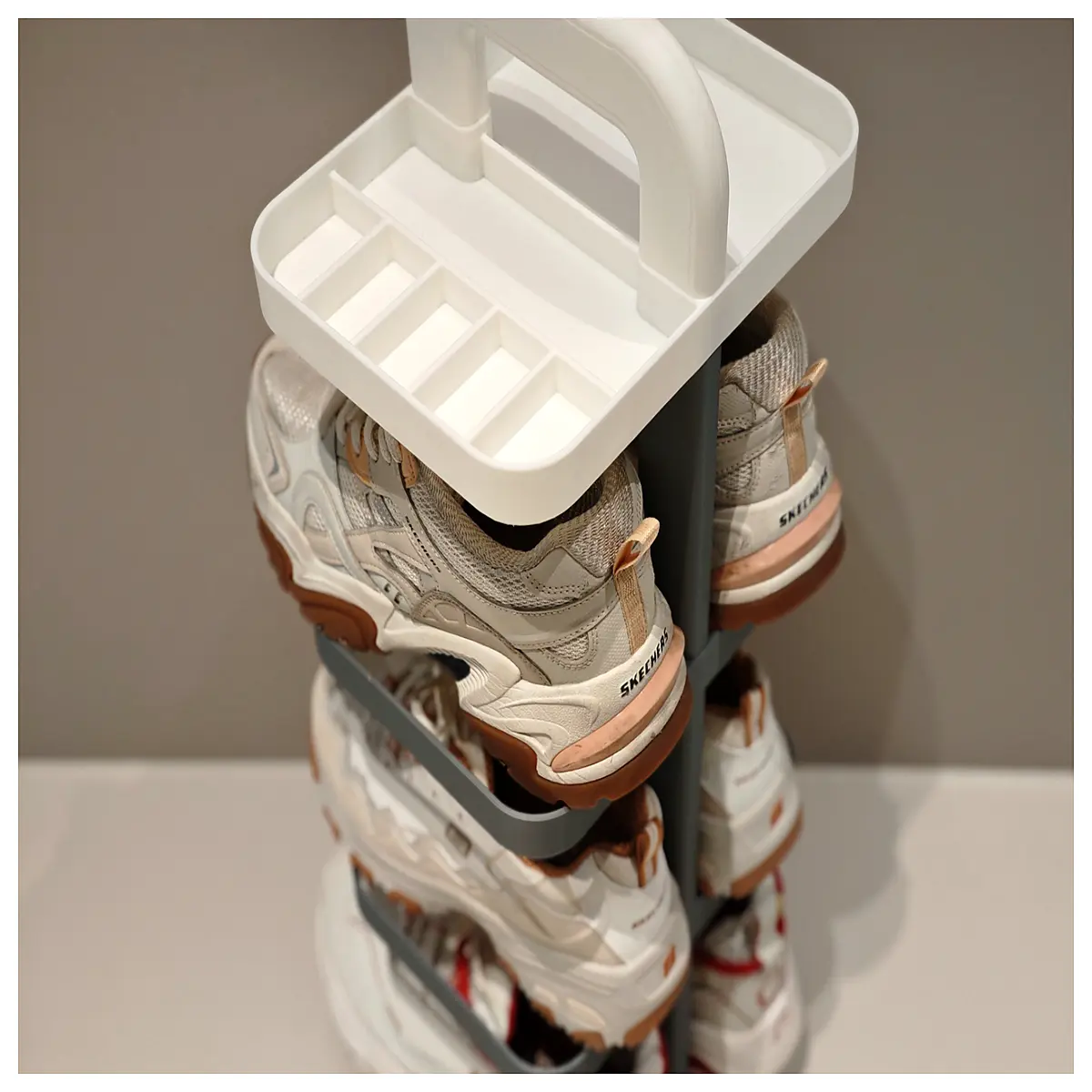 Minimalist Stackable Shoe Rack Multi Tier Foldable Shoe Storage Shelves Space Saving Staircase Shoe Organizer Simple Shoe Rack
