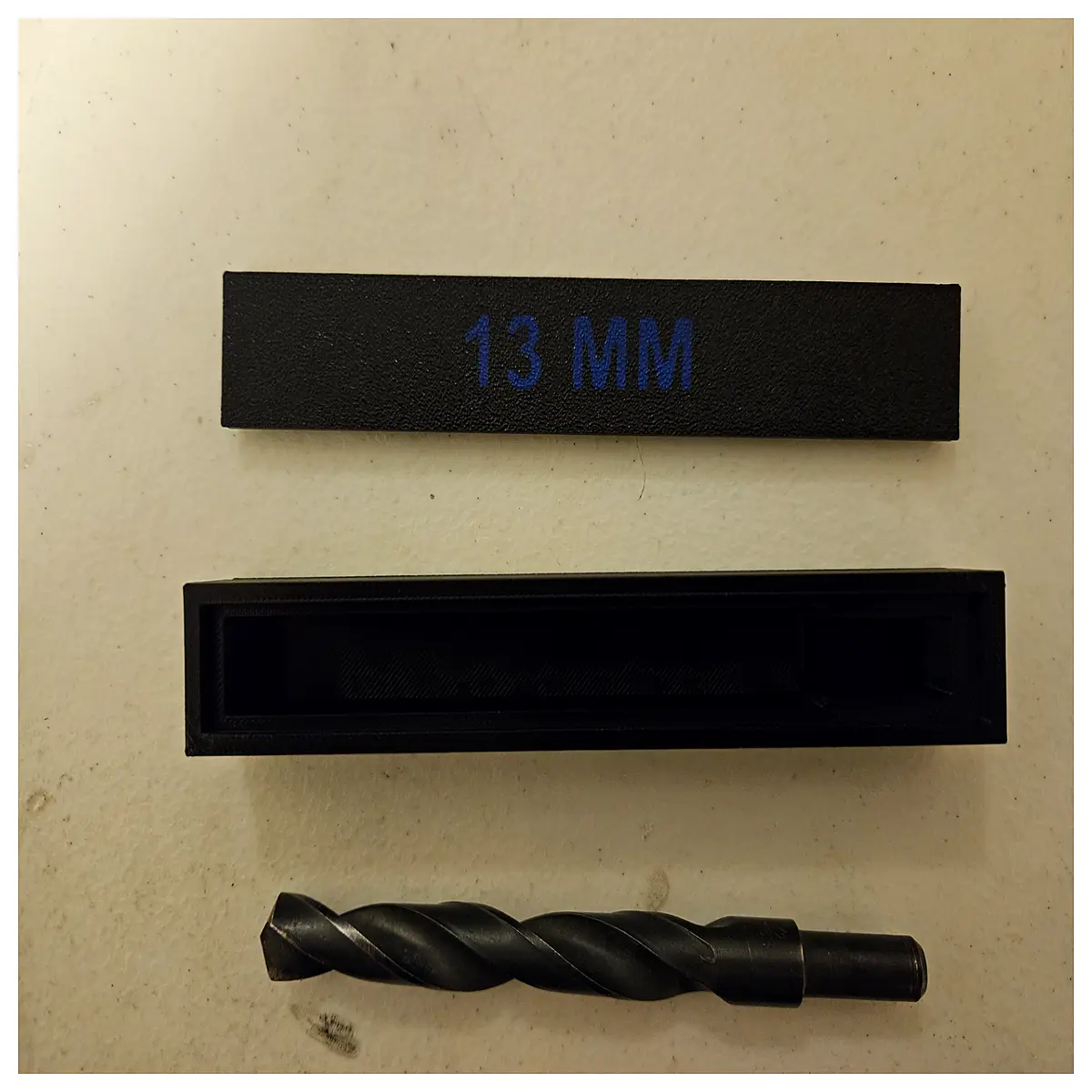 duty drill bit case with lid 13mm capacity organizer box for bits storage