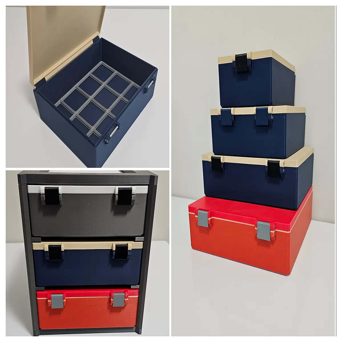 Gridfinity 2x33x33x44 Storage Boxes Organization Tool DIY Storage Solutions Storage Containers Portable Storage