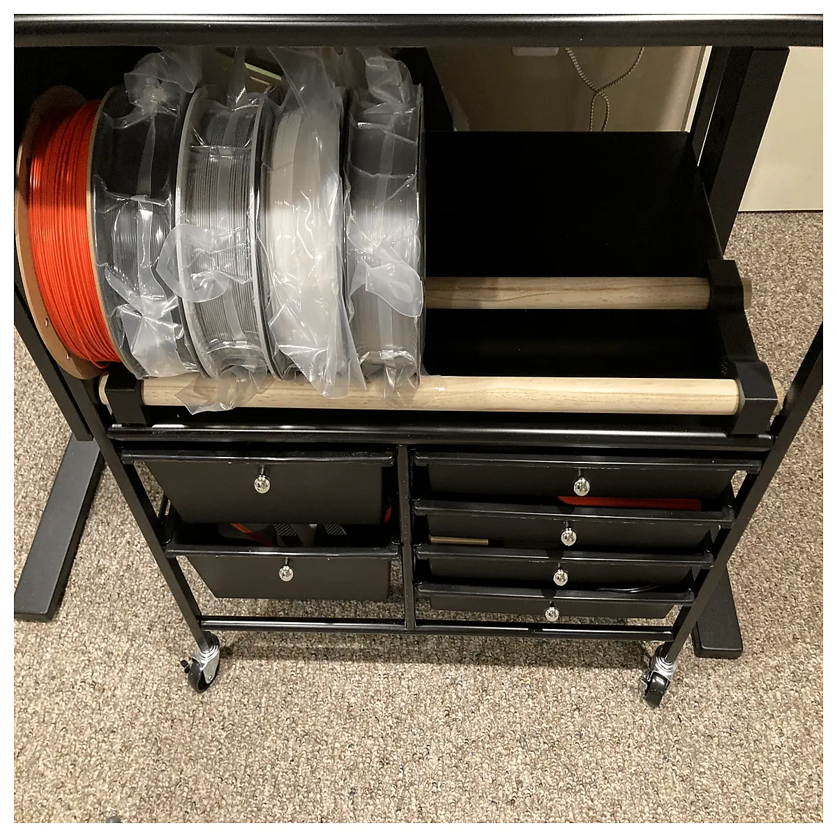 spool holder for sewing machine thread organizer rack storage box