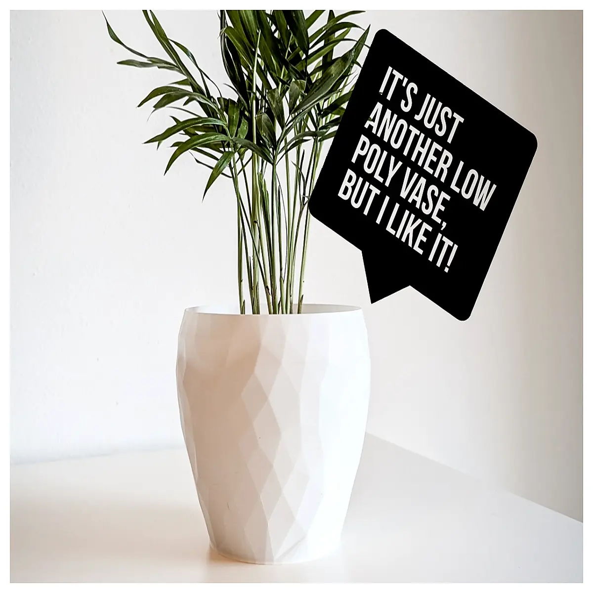 low poly vase geometric minimalist home decor modern abstract sculpture for living room shelf office desk accent piece