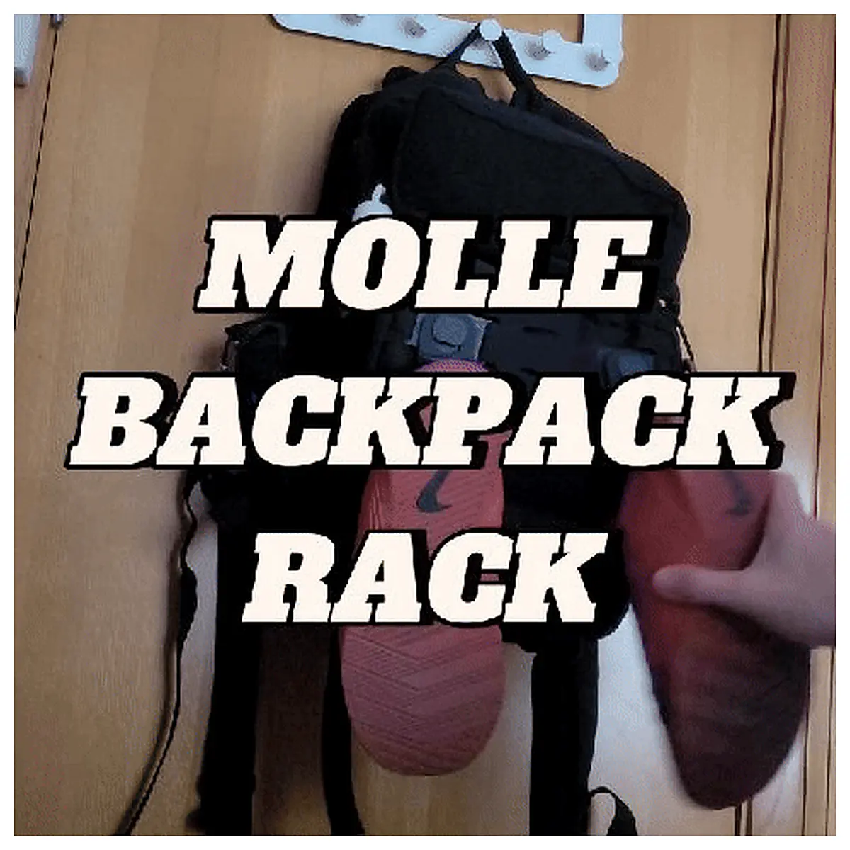 Backpack Shoe Rack Minimal MOLLE Quick Storage Outdoor Sports Gear Rack Hiking Trekking Shoe Holder