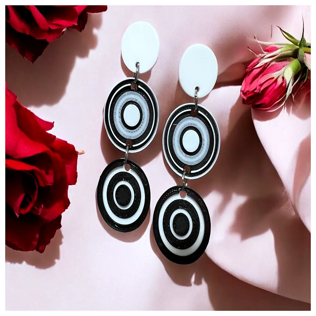 Round Earrings Women Elegant Charm Simple Fashion Jewelry Decoration Gift Suitable for Daily Wear