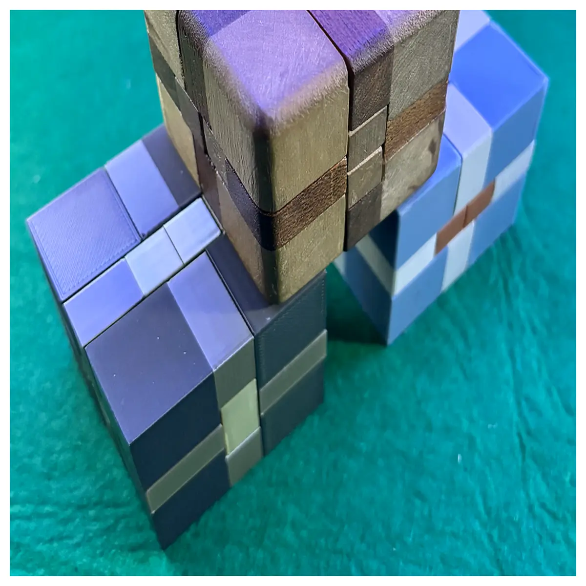 Wooden 3D s Cube Puzzle Re designed Model Brain Teaser Toy Kids Educational Geometry Building Blocks Puzzle Game