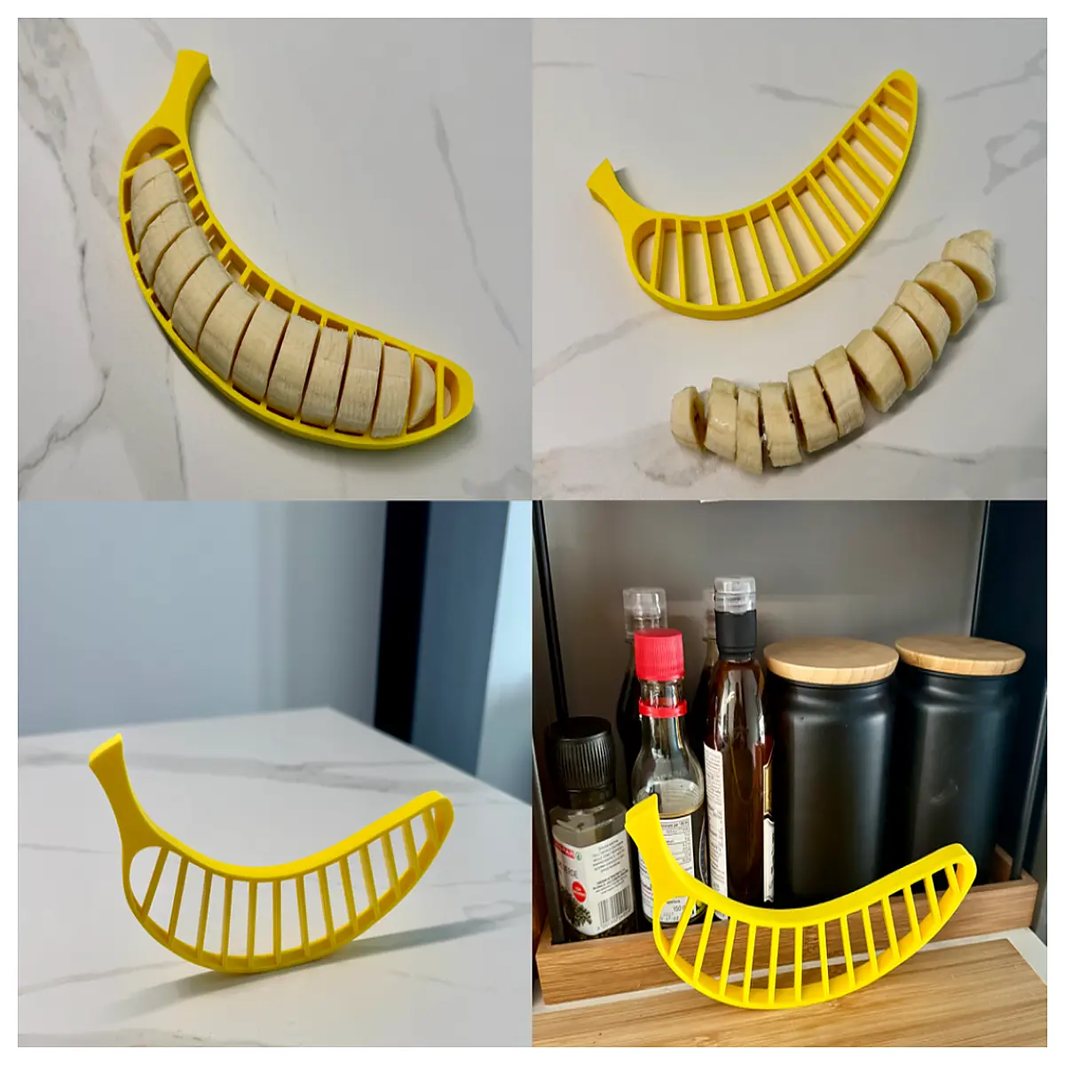Banana Slices Banana Slicer Kitchen Food Prep Tool Quick Slice Easy Cut Convenient
