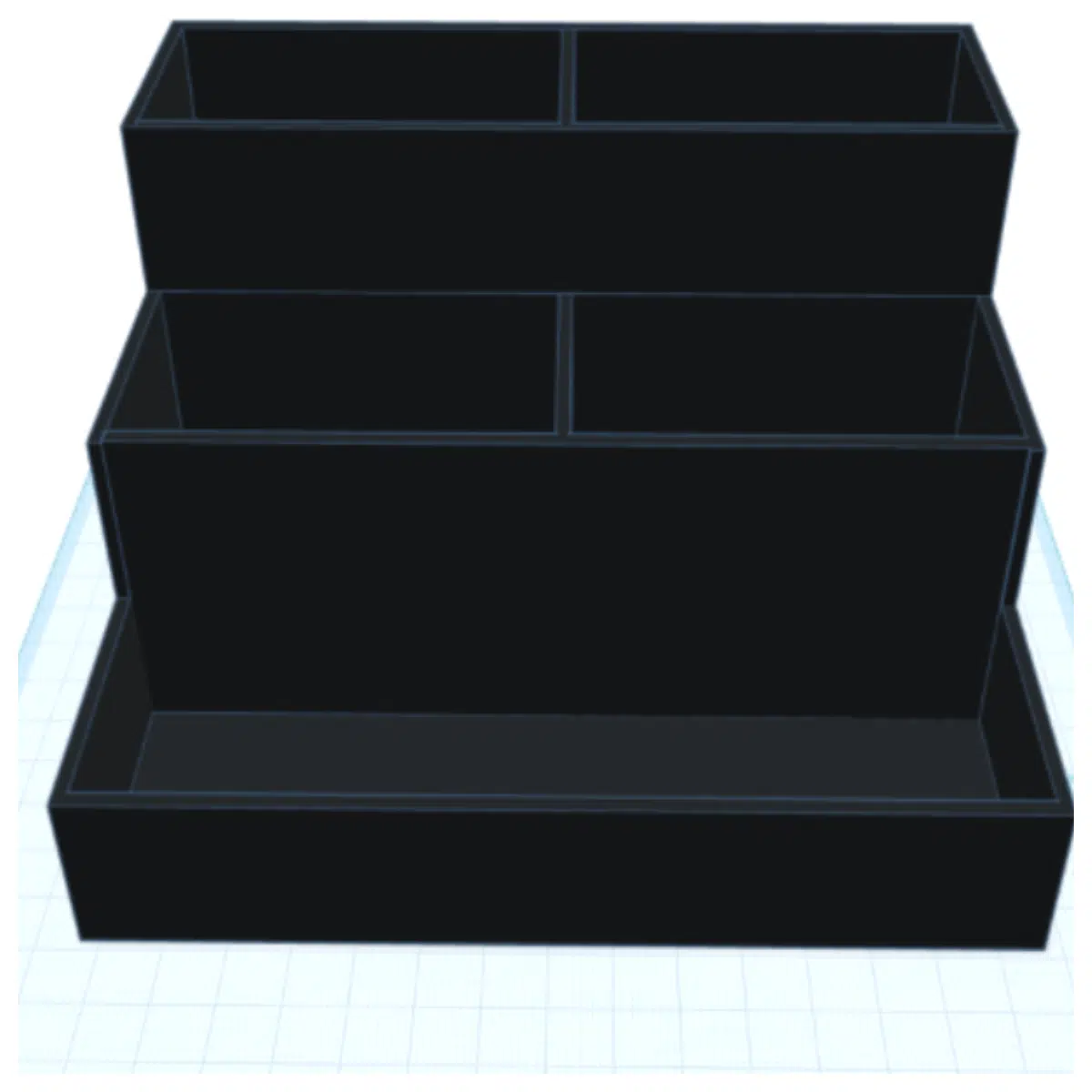 3 Tier Desktop Storage Box Organizer Shelf Dividers Desk Storage Box Multi Compartment Organizer Home Office Storage
