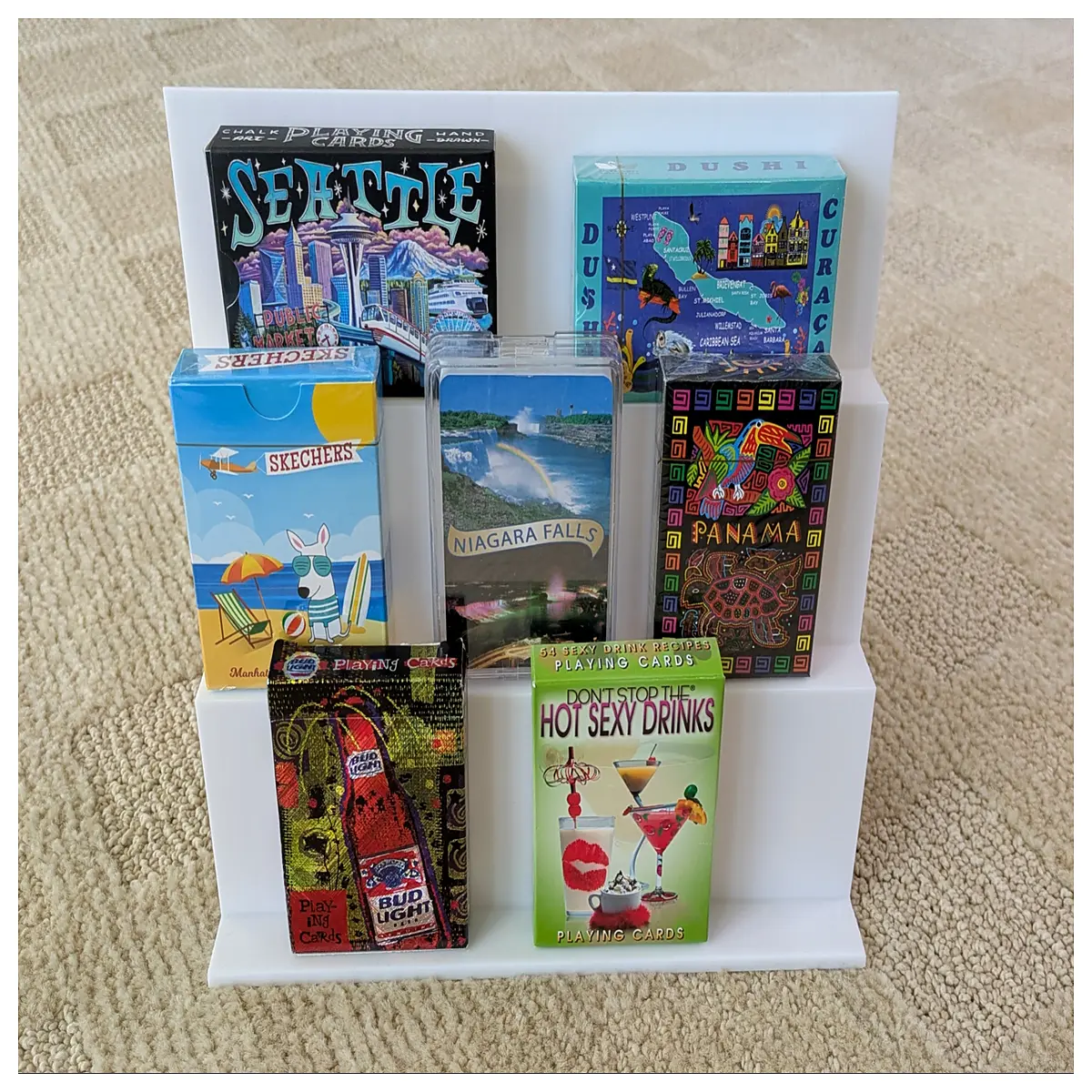 Playing Card Display Stand Collector s Holder Game Props Desktop Decoration Card Game Accessory Card Stand Display