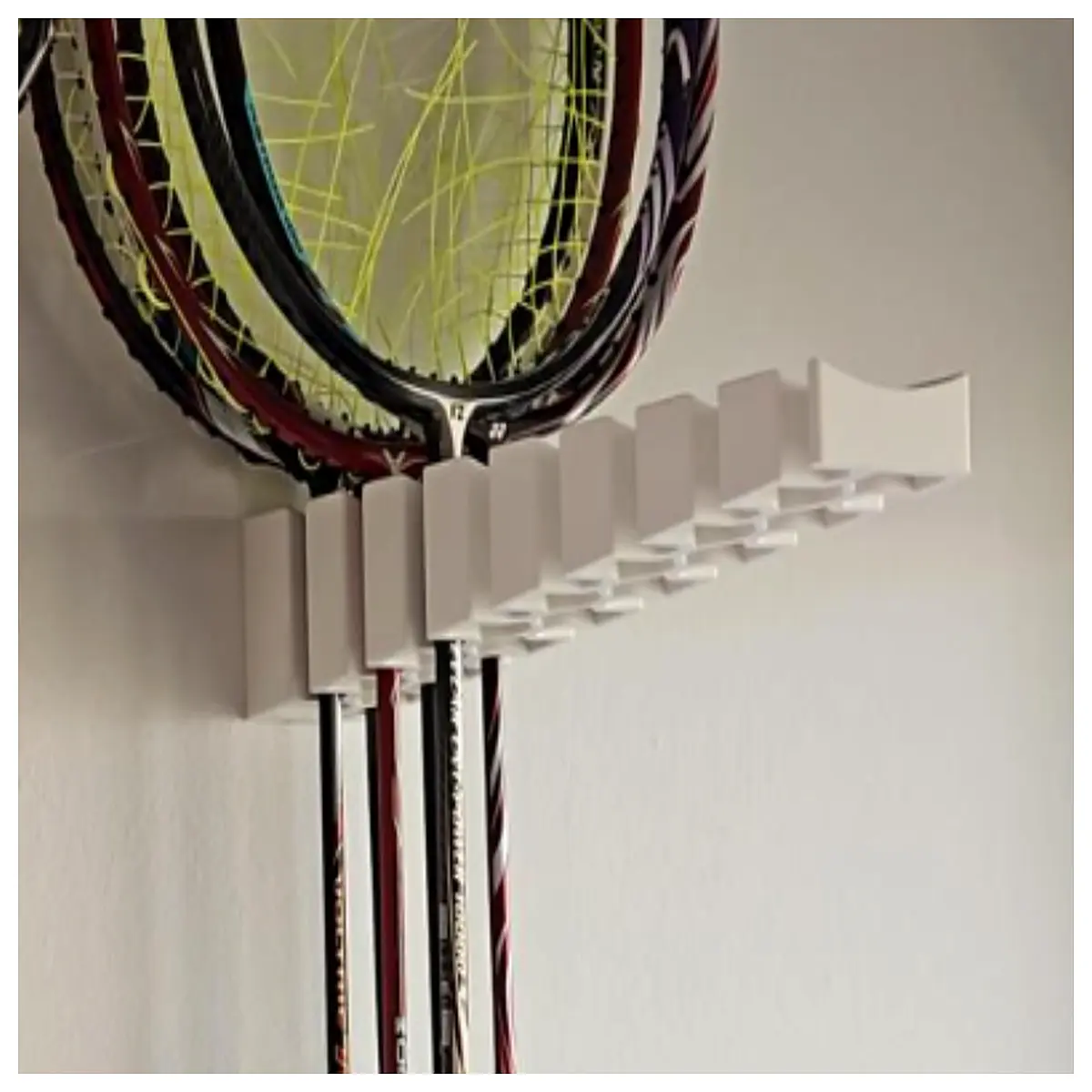 Badminton Racket Wall Mount 18 Racket Holder Badminton Accessories Racket Stand Indoor Sports Organizer