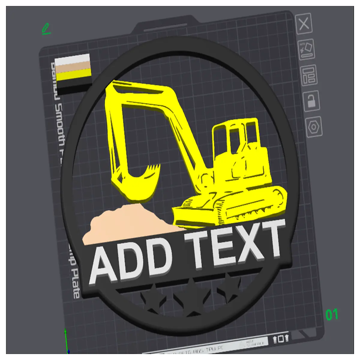big construction truck wall decals for boys room excavator mural sticker nursery decor