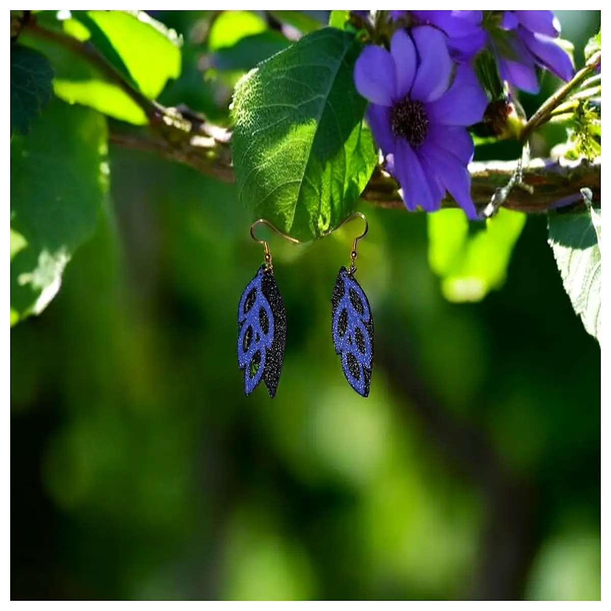 Violet Leaf Earrings Women s Elegant Floral Earring Romantic Flower Jewelry Accessory Graceful Decoration Forever Flower Gift