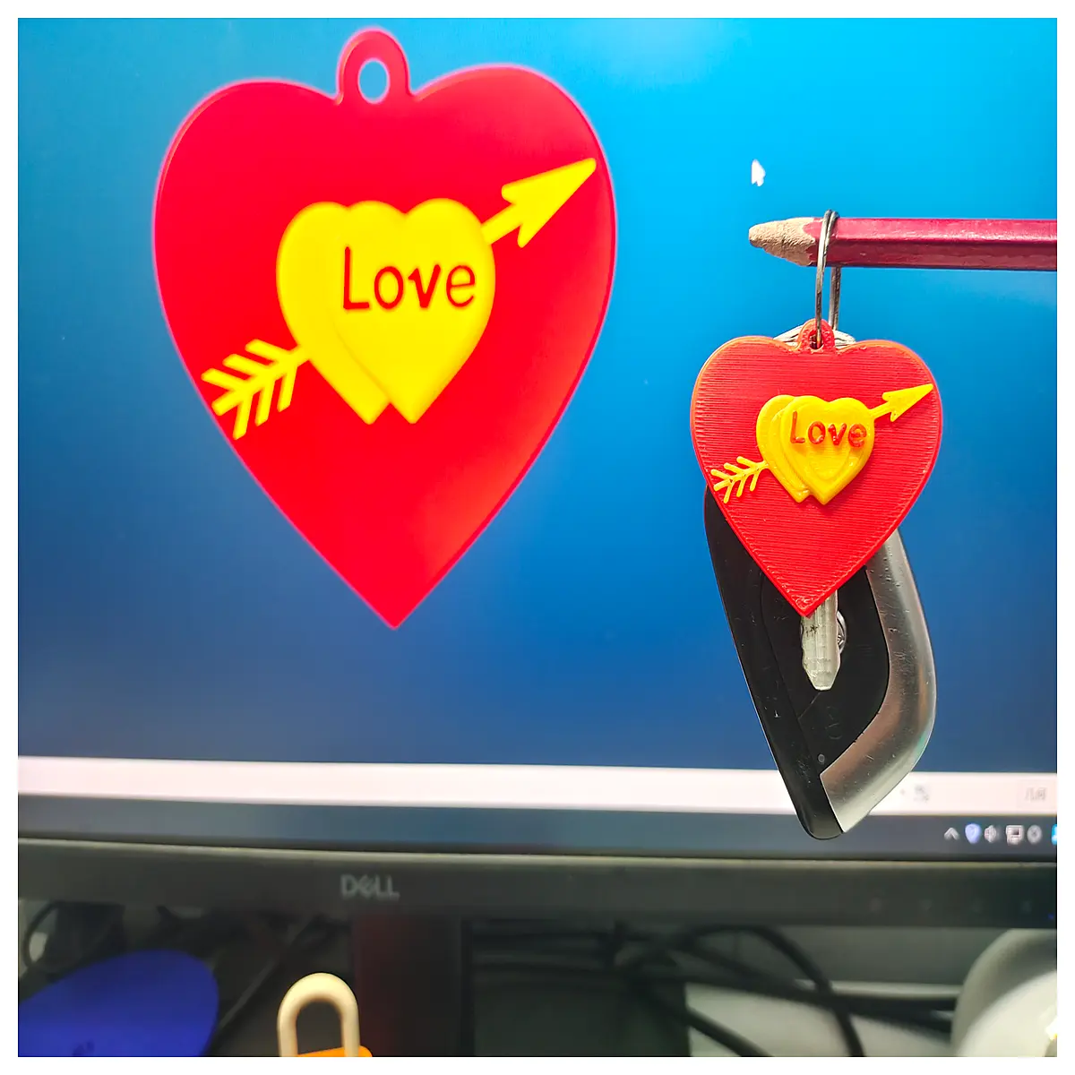 One Arrow Through Charm Keychain Pendant Love Remembrance Romantic Gift Emotional Jewelry Keychain Accessories