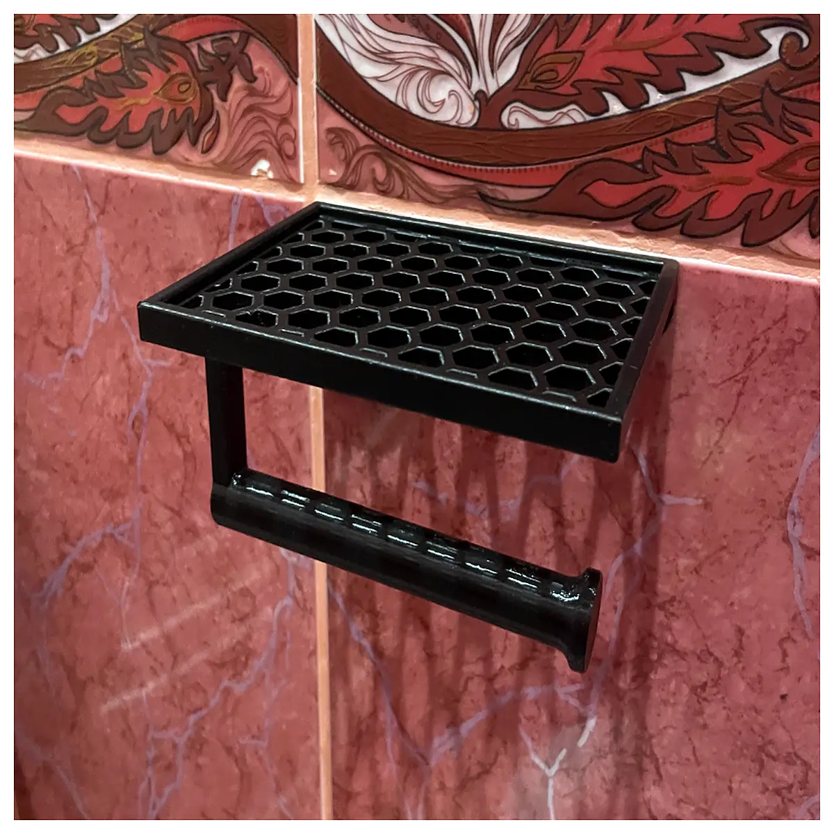 Paper Towel Holder with Shelves Bathroom Tissue Stand Storage Organizer Bathroom Space Optimization Multi Tier Shelf