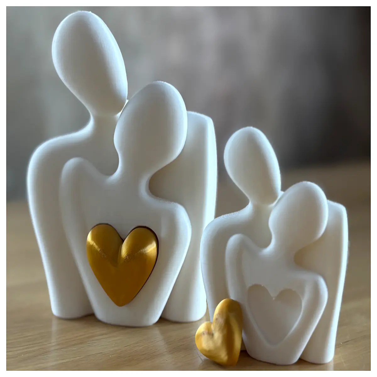 Couple Embracing Sculpture Shaped Art Romantic Gift Home Decor Love Memorial Sculpture Decorative Art