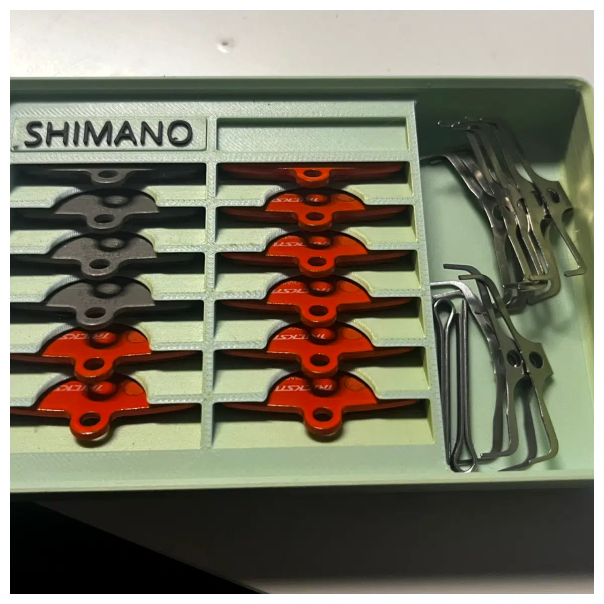Gridfinity Brake Pad Organizer Box Bicycle Parts Brake Pad Storage Maintenance Tool Cycling Accessories