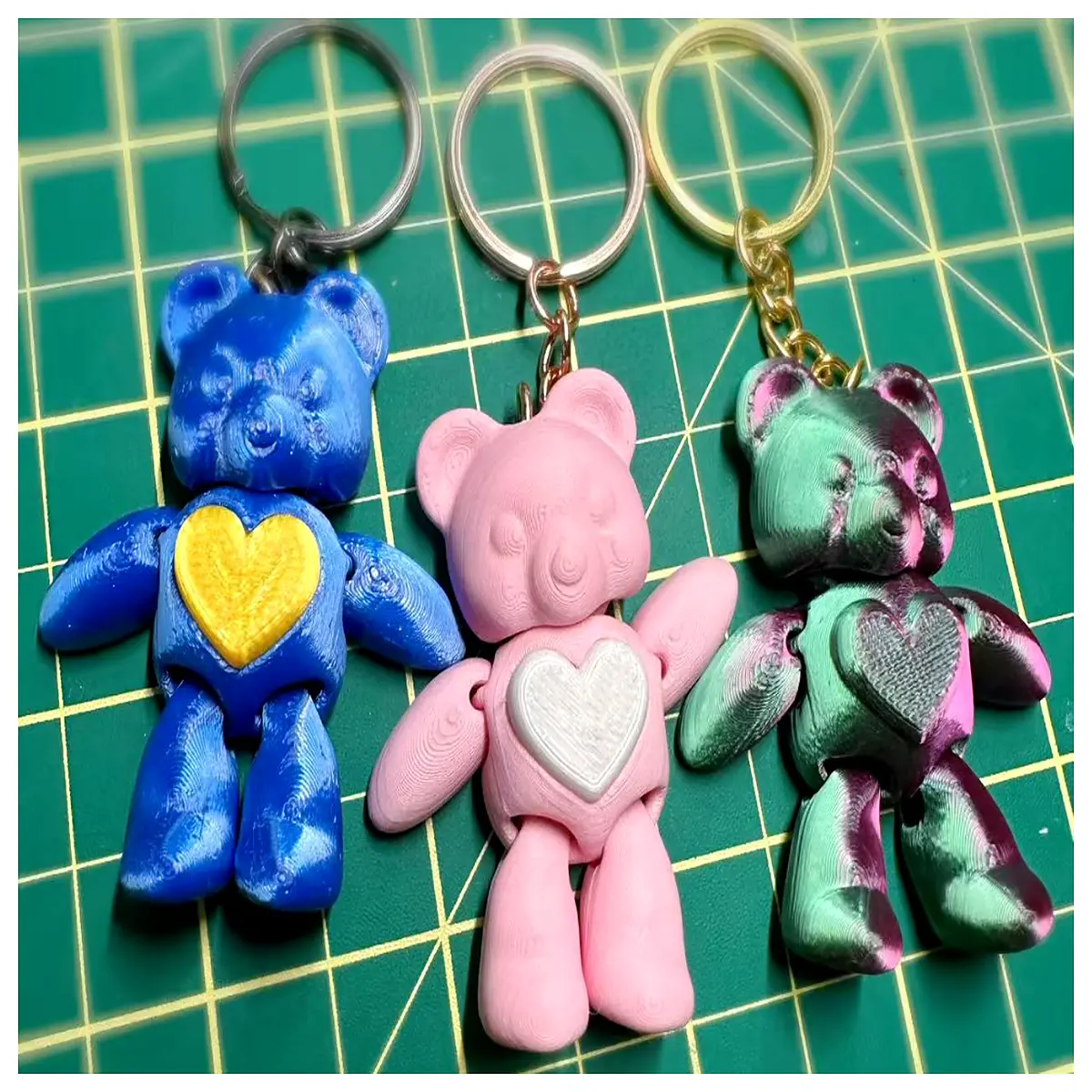 Shaped Bear Keychain Magnet Cute Cartoon Decoration Hanging Accessory Phone Stand Gift Choice