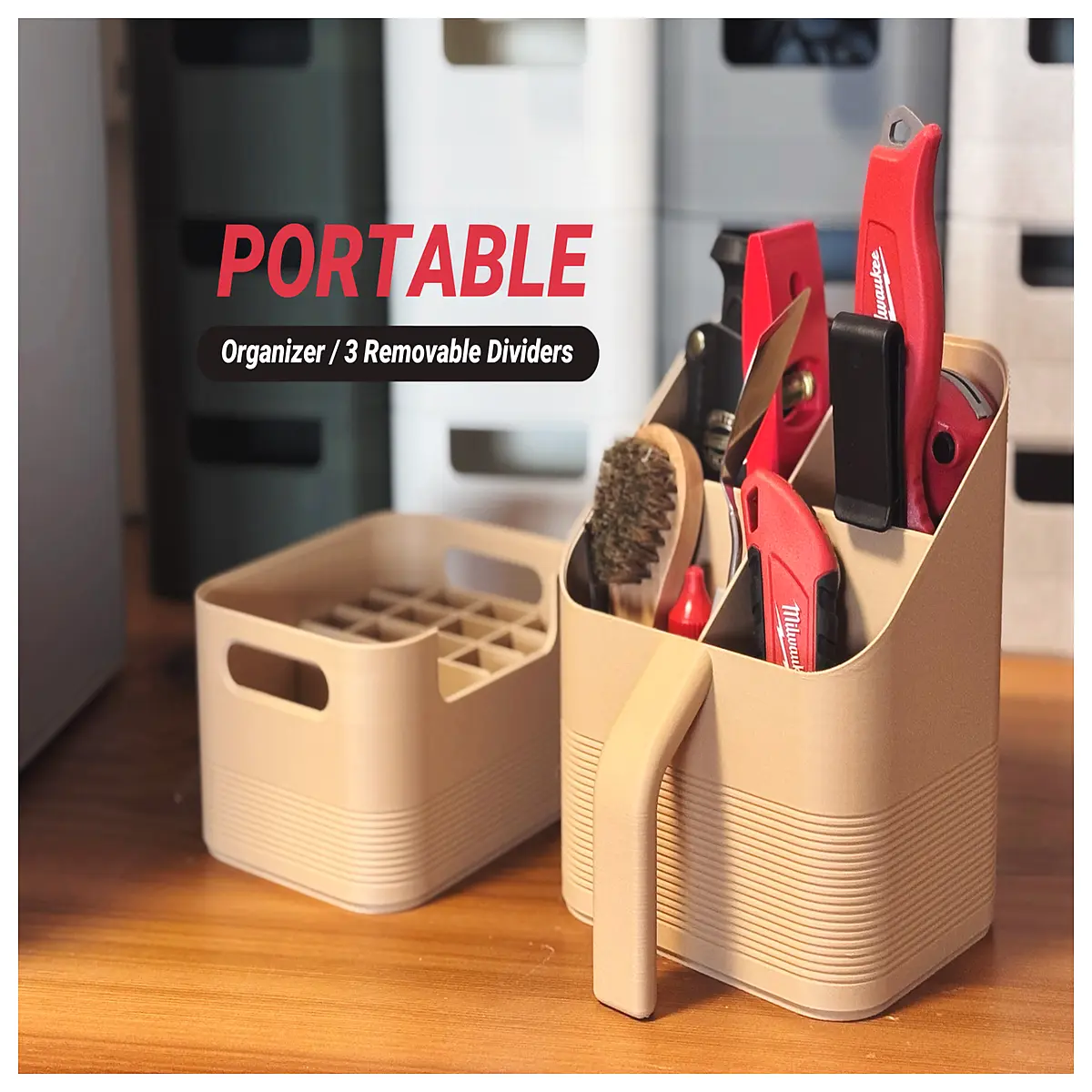 portable workshop tool organizer stackable caddy for mechanics electrician contractor job site storage