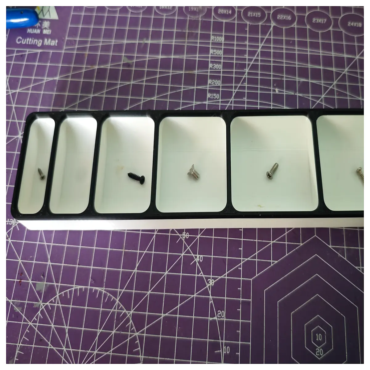 small parts organizer tray magnetic sorting bin for workshop tools hardware storage container