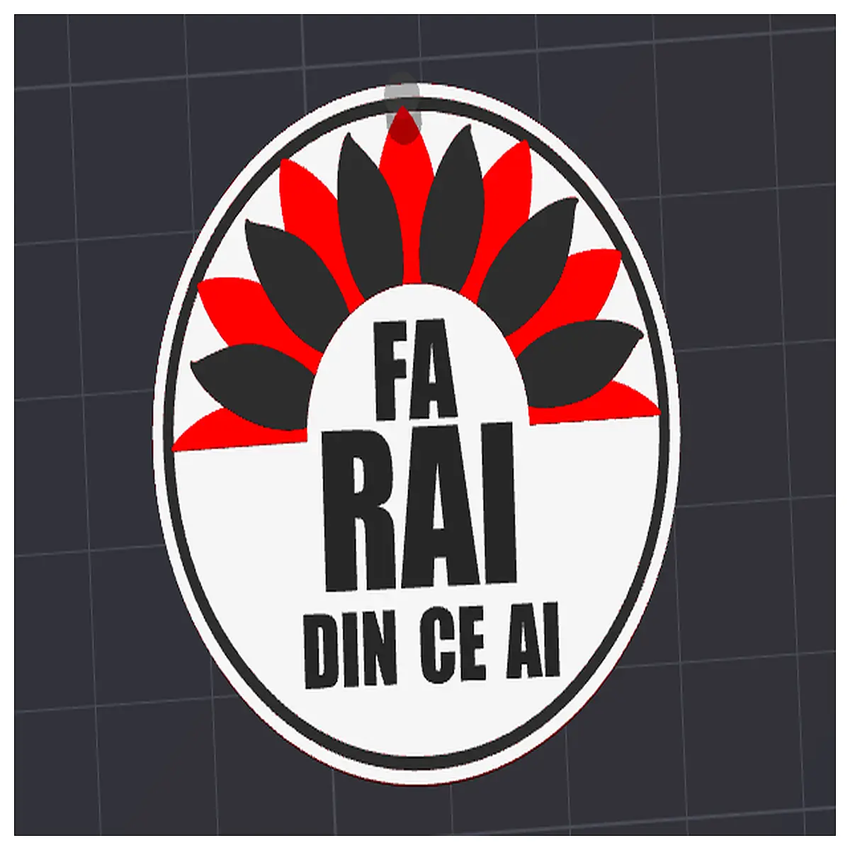 FA RAI DIN CE AI Keychain Car Keyring Accessory Auto Decoration Key Chain Stylish Modern