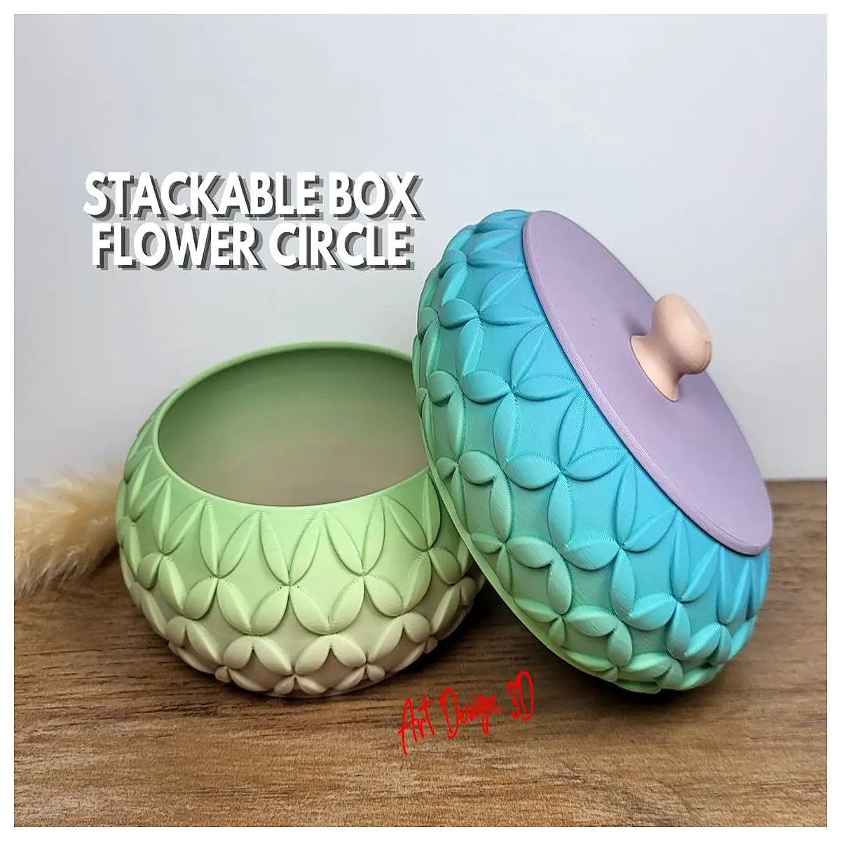 Stackable Flower Ring Box Multi Tier Display Jewelry Organizer Earring Case Necklace Holder Ring Box Jewelry Storage Container