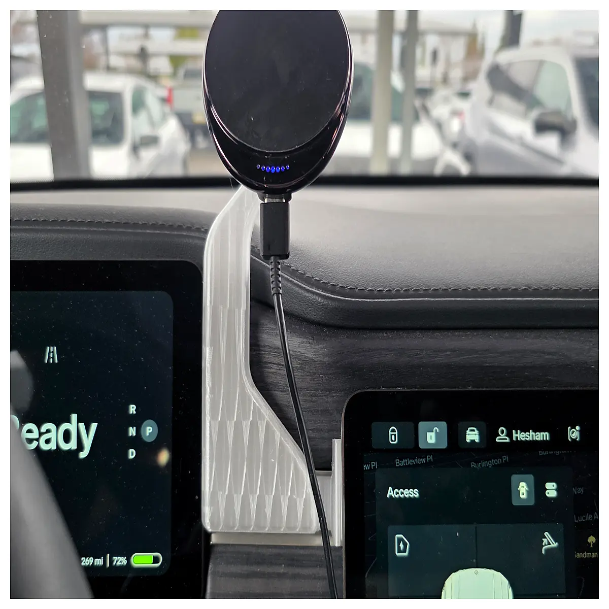 Rivian R1T R1S Truck Bed Phone Mount Car Holder Mobile Device Support Driving Smartphone Accessory
