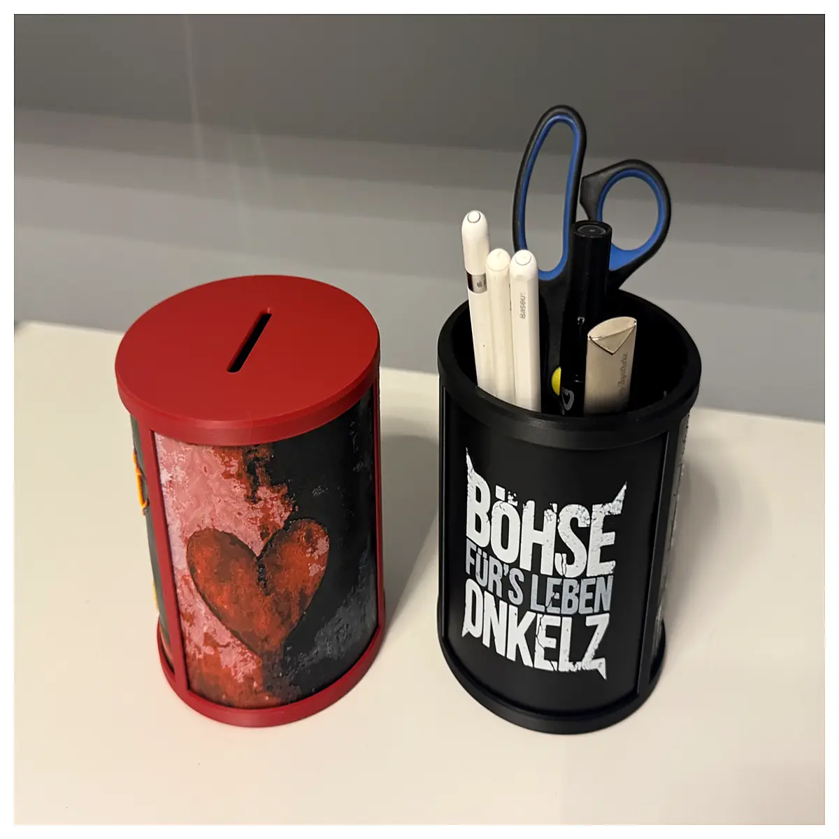 Round Pen Case Coin Holder Pencil Organizer Desk Storage Box Circular Container for Stationery Cash