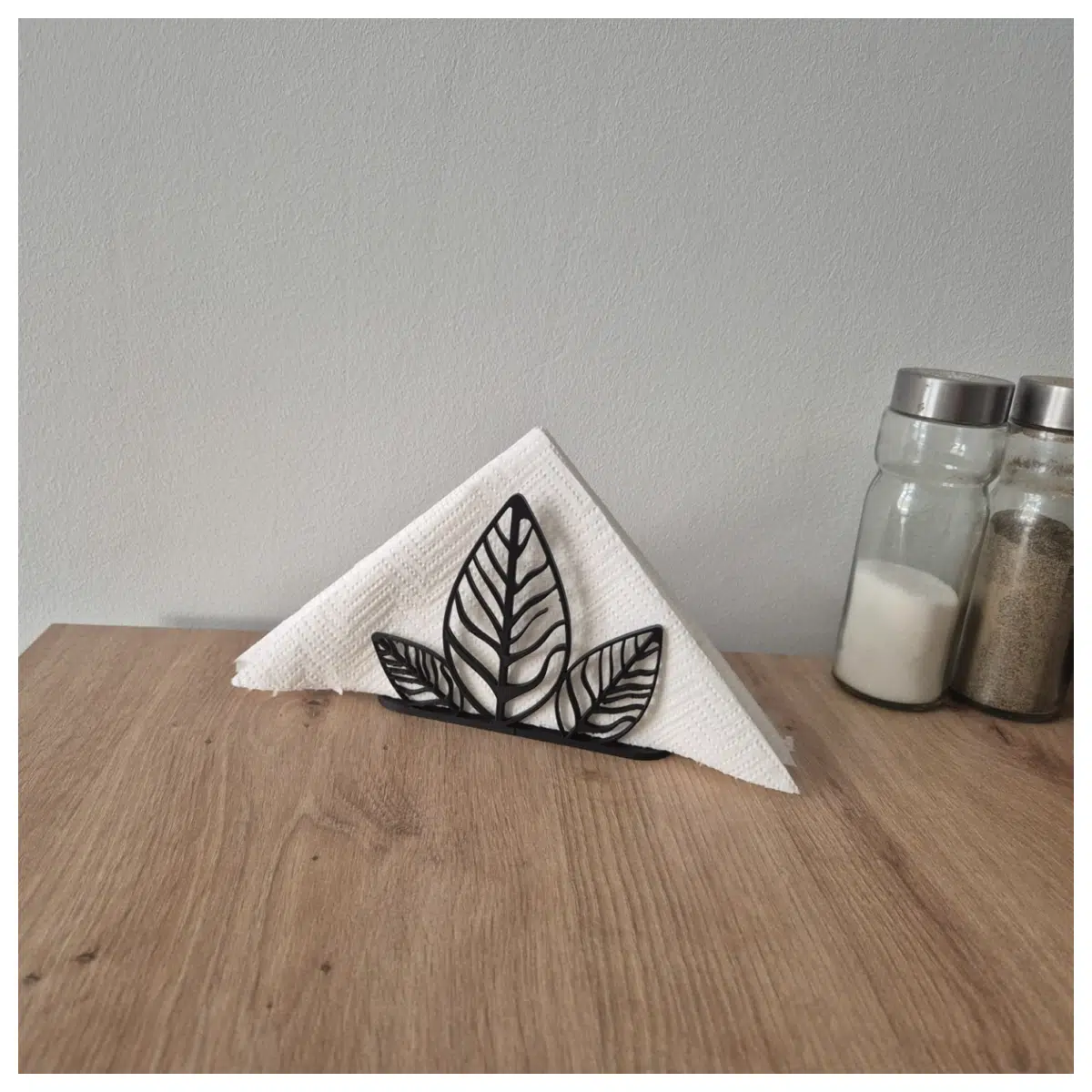 birch wood napkin holder table organizer rustic kitchen decor storage rack