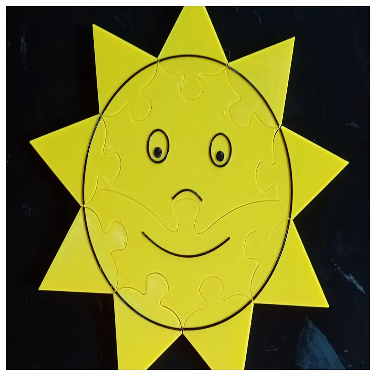 Sun Puzzle Kids Educational Toy Set Puzzle Assembly Game Suitable for Toddler Cognitive Learning Fun Craft Making