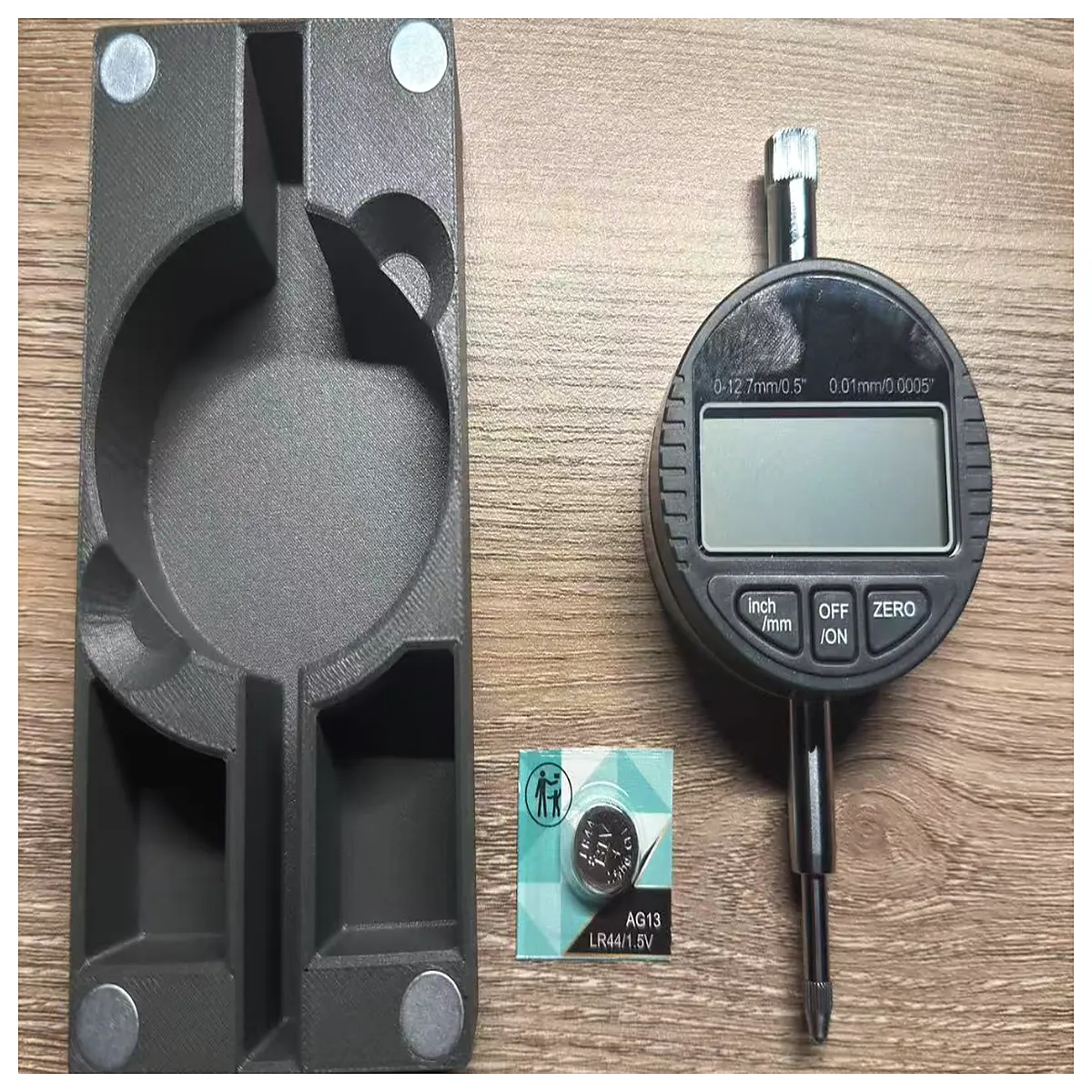 duty dial indicator storage box with foam insert for precision measuring tools