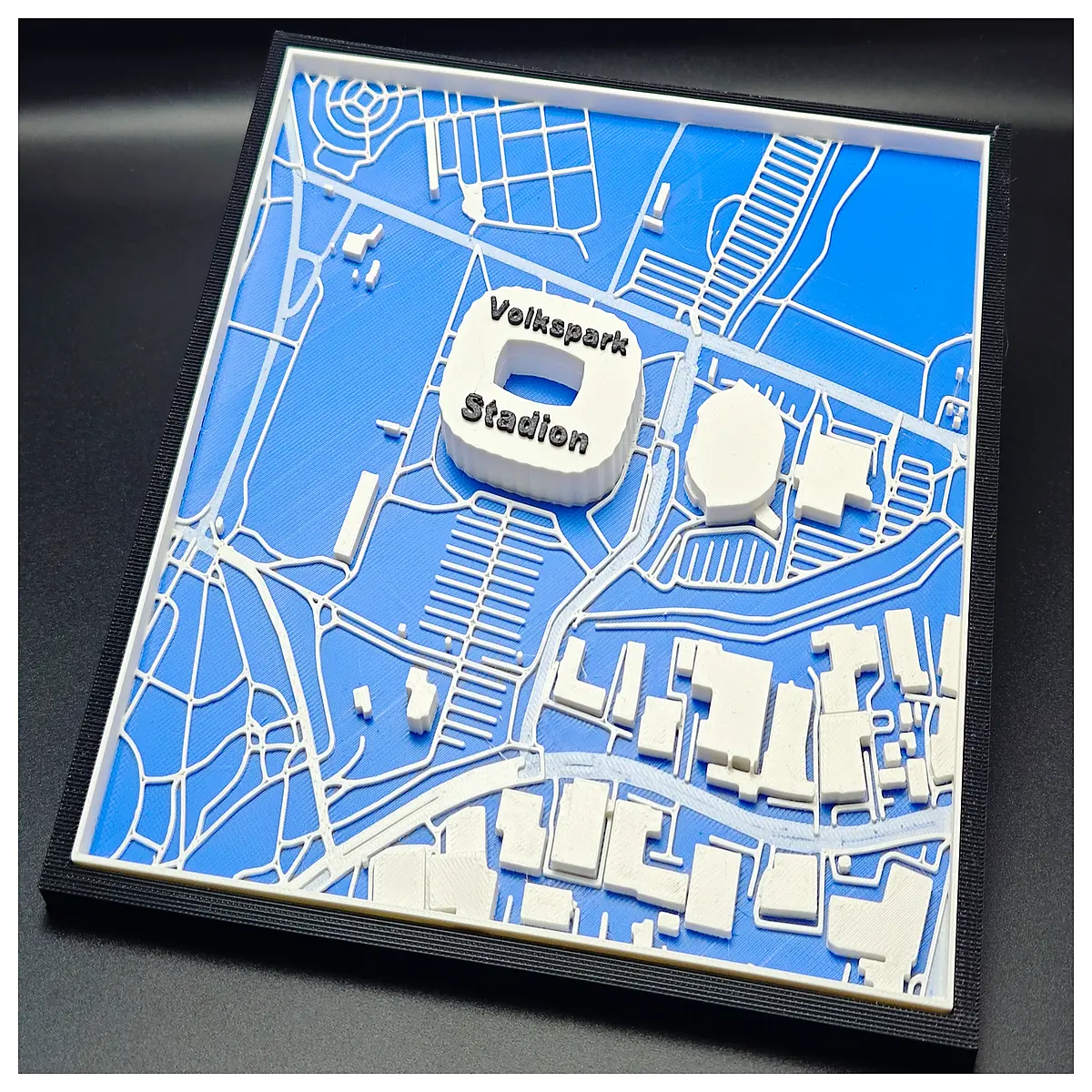 volksparkstadion hamburg hsv printed city map stadium landmark gift