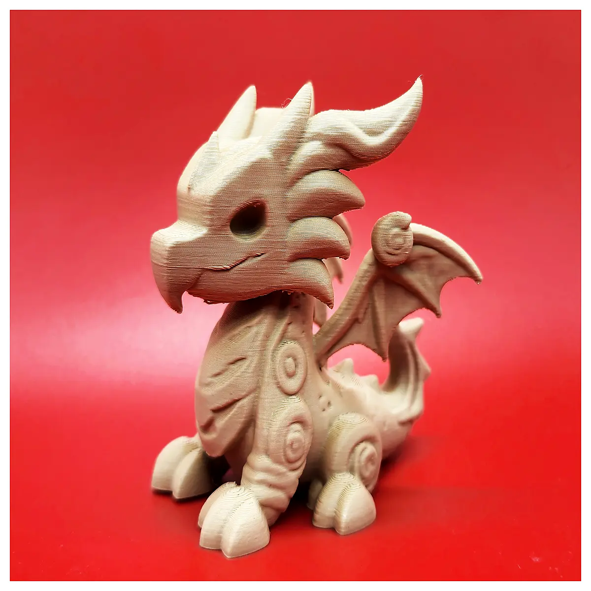 Wooden Carved Dragon Toy Realistic Dragon Figurine Gift Idea Home Decor Toy