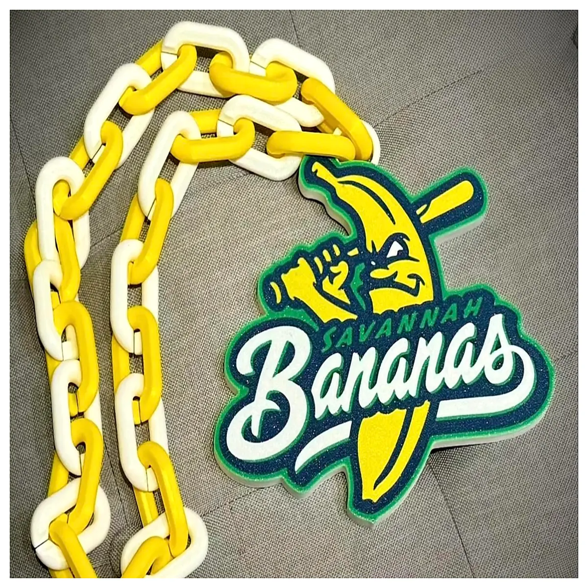 Savannah Banana Pendant Necklace Chain Large Creative Fruit Necklace Charm Decoration Chain Sweet Cute