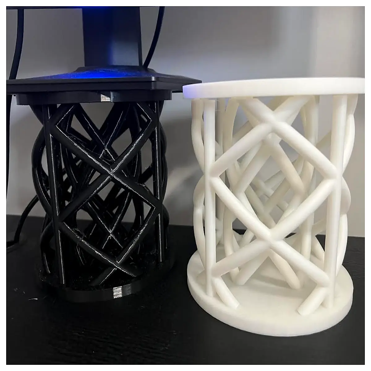 Dual Helix Monitor Stand Riser Desk Mount Holder Computer Support VESA Compatible Space Saving Ergonomic