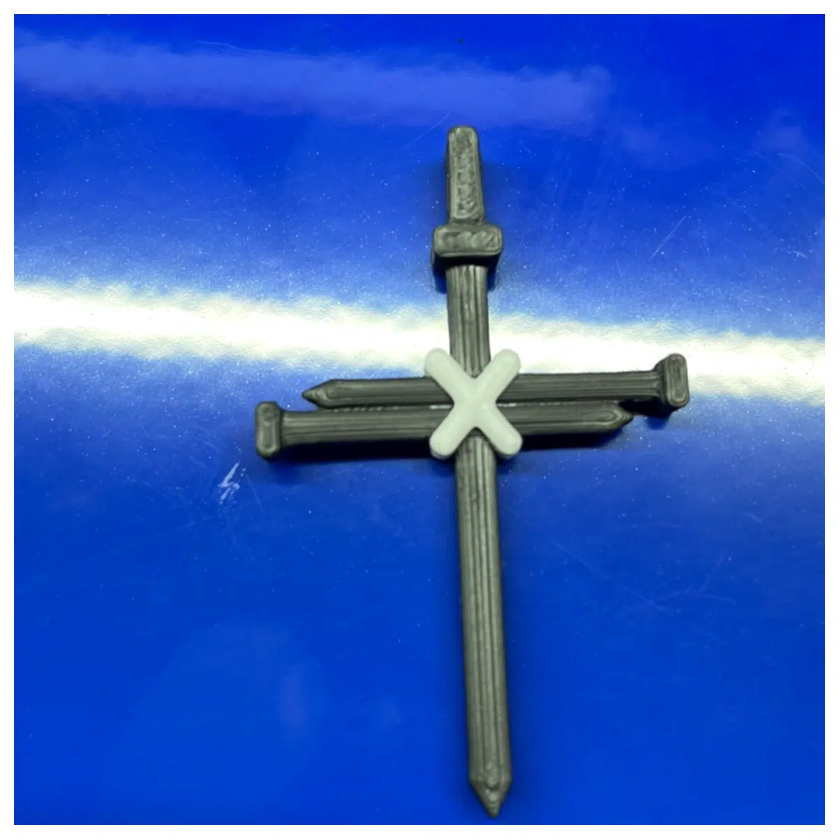 Three Nail Cross Necklace Keychain Religious Cross Pendant Religious Memorial Gift Hanging Decoration Holy Bible Cross
