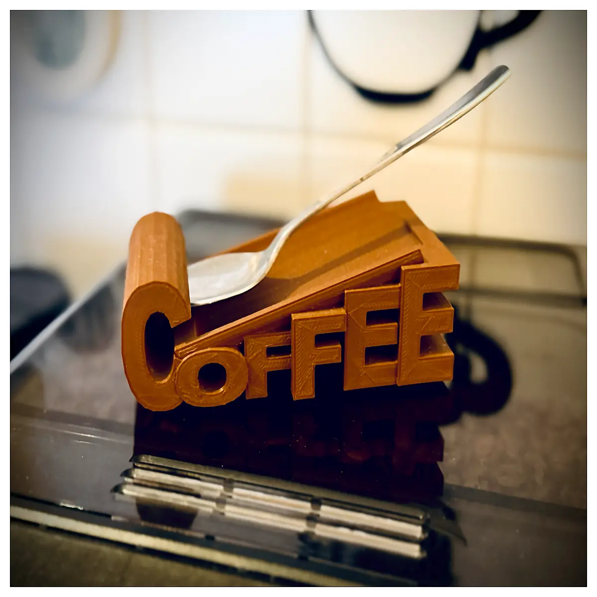 coffee spoon rest holder tray ceramic gold rim kitchen counter organizer elegant tea cup accessory