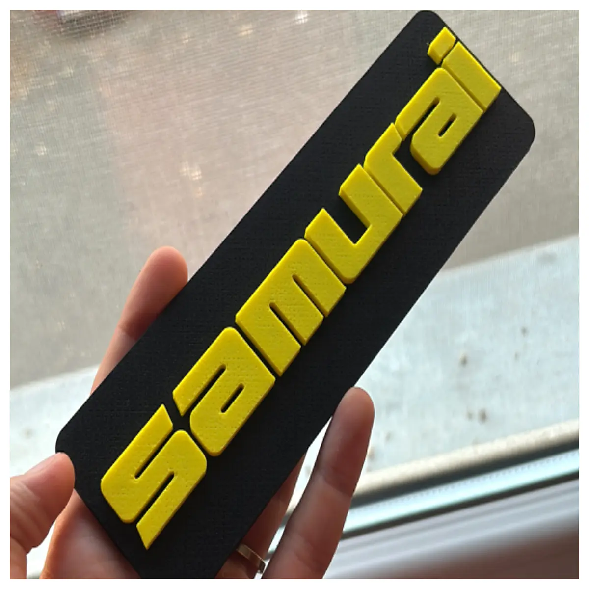 Samurai Dashboard Overlay Plate Car Interior Decoration Accessory Car Signage Badge Replacement Parts