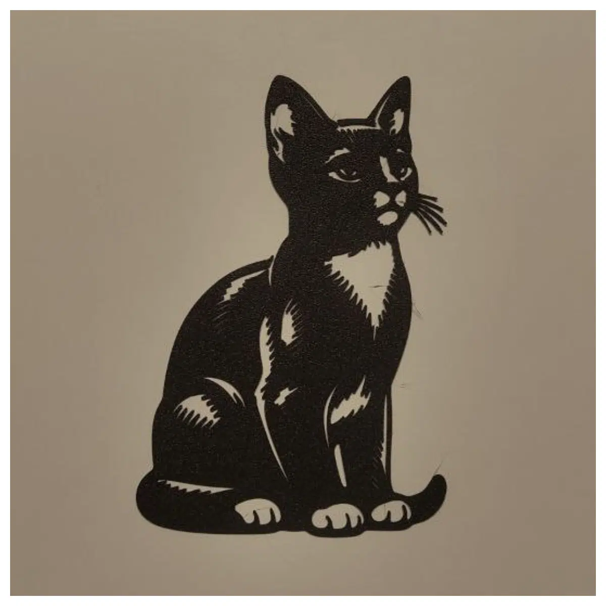 Black Cat Silhouette Wall Decor Cat Cutout Wall Art for Bedroom Living Room Modern Home Decor Panels
