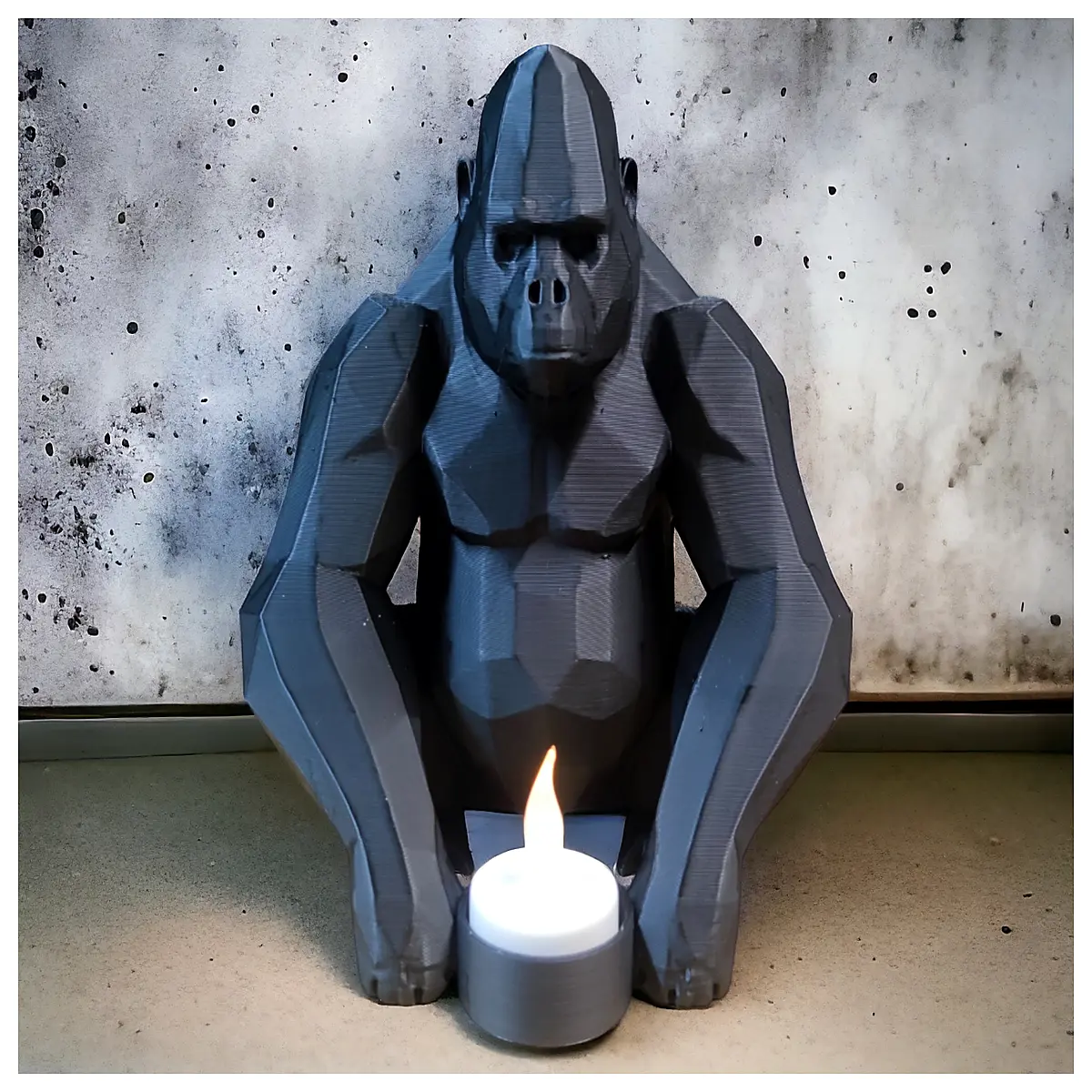 gorilla candle holder protector monkey statue for candles animal home decor table centerpiece animal lovers