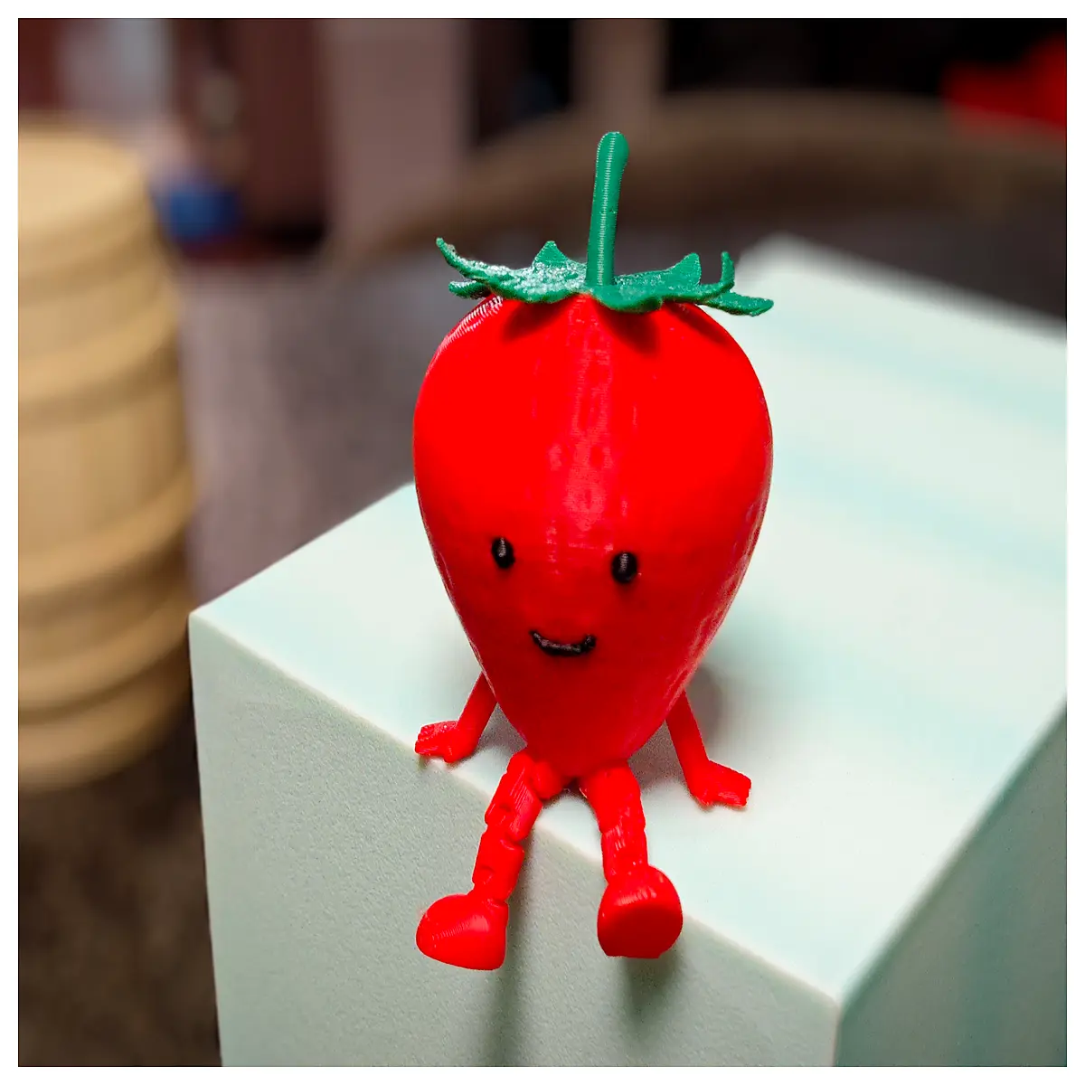 cute strawberry baby plush toy with arms and legs soft hugging pillow for kids kawaii fruit character doll