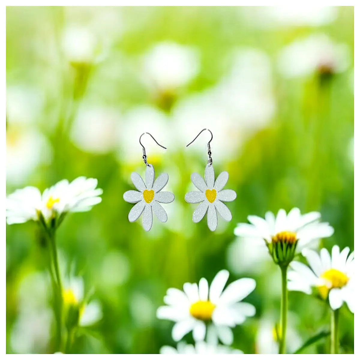 Daisy Earrings Women s Style Romantic Girl Flower Earring Sweet Cute Jewelry Girlfriend Best Friend