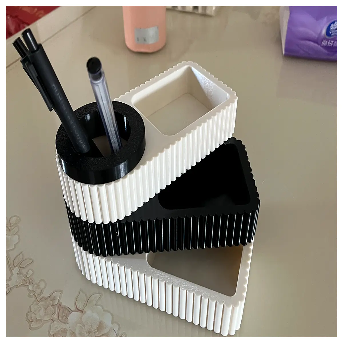 rotating storage organizer for bathroom vanity spice rack turntable lazy susan cabinet insert desk supply caddy