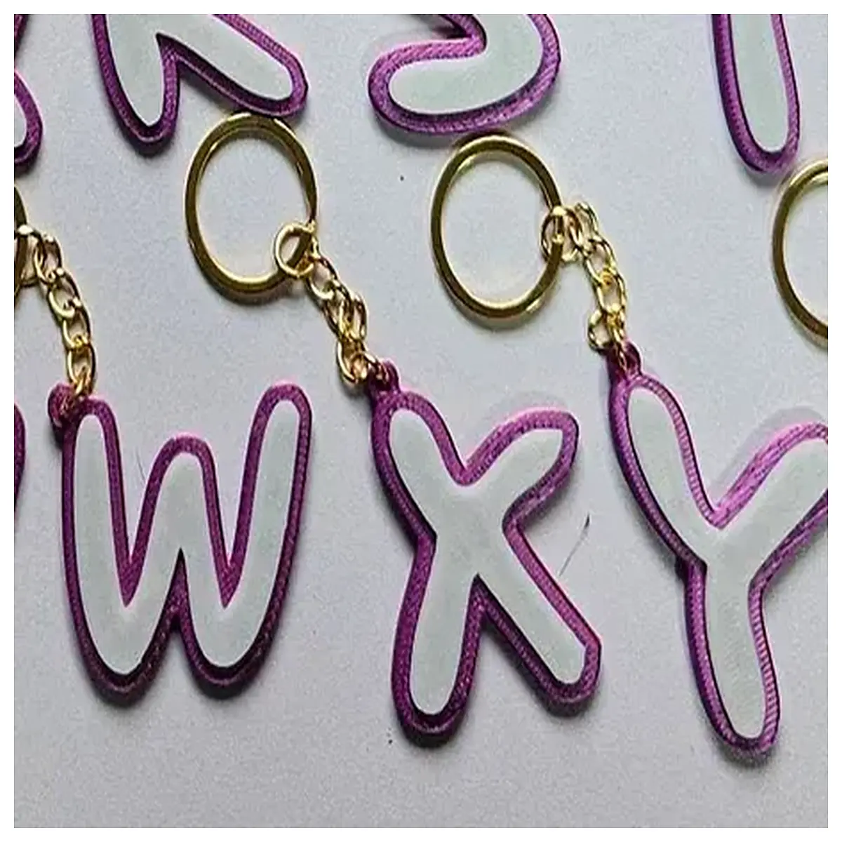 X Letter Keychain Car Decoration Hanging Accessory Creative Personalized Gift Keychains Auto Parts Accessories