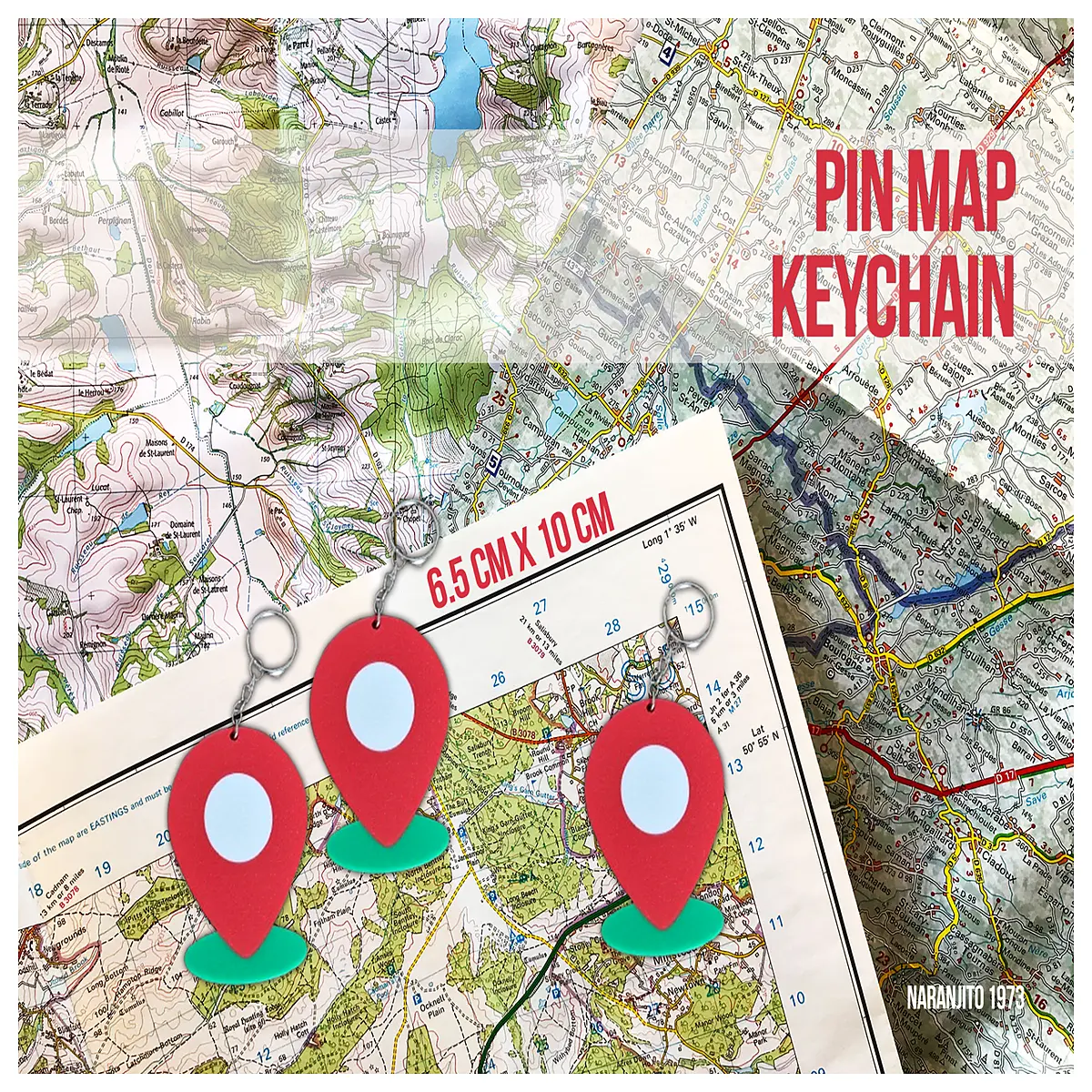 map pin keychain novelty travel souvenir tourists backpacker camping gear outdoor adventure accessories