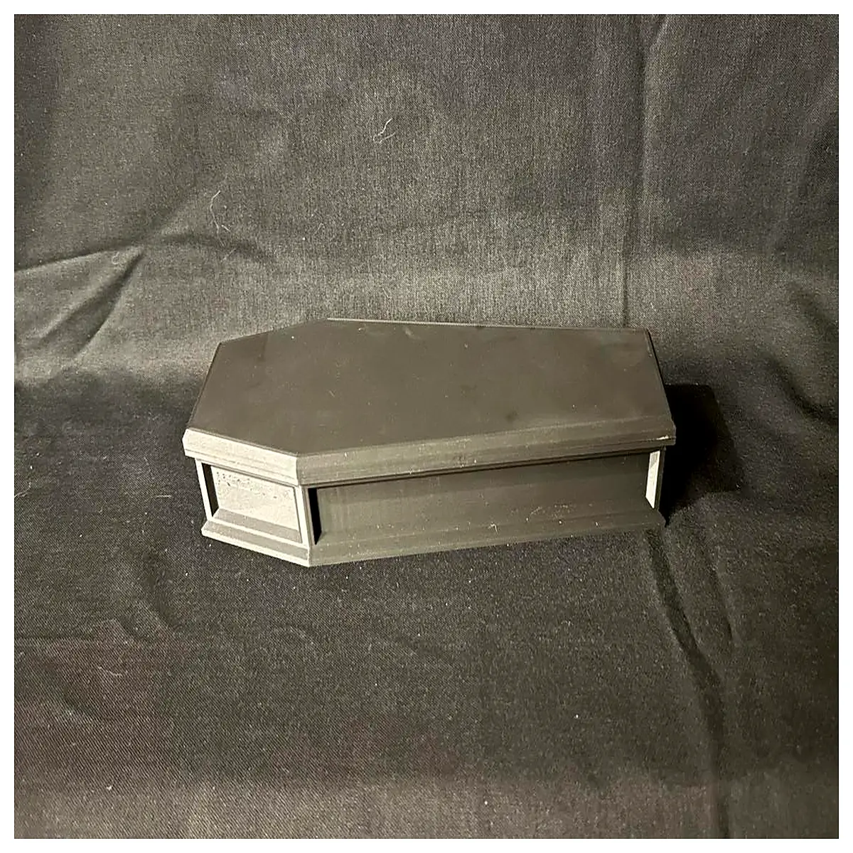 weekly pill organizer coffin shape magnetic lid 7 day medication dispenser travel storage case