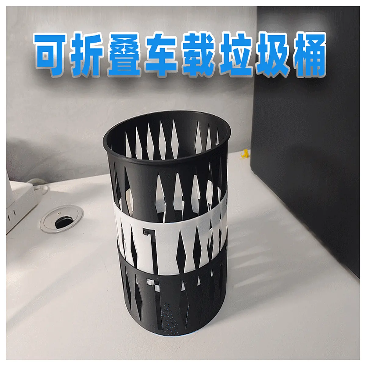 foldable car trash can with lid collapsible vehicle waste bin organizer portable auto garbage container for suv sedan