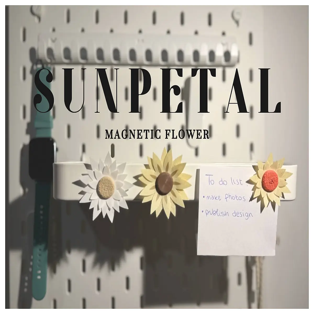 printed magnetic sunflower petals diy craft decorative wall art home decor accessories