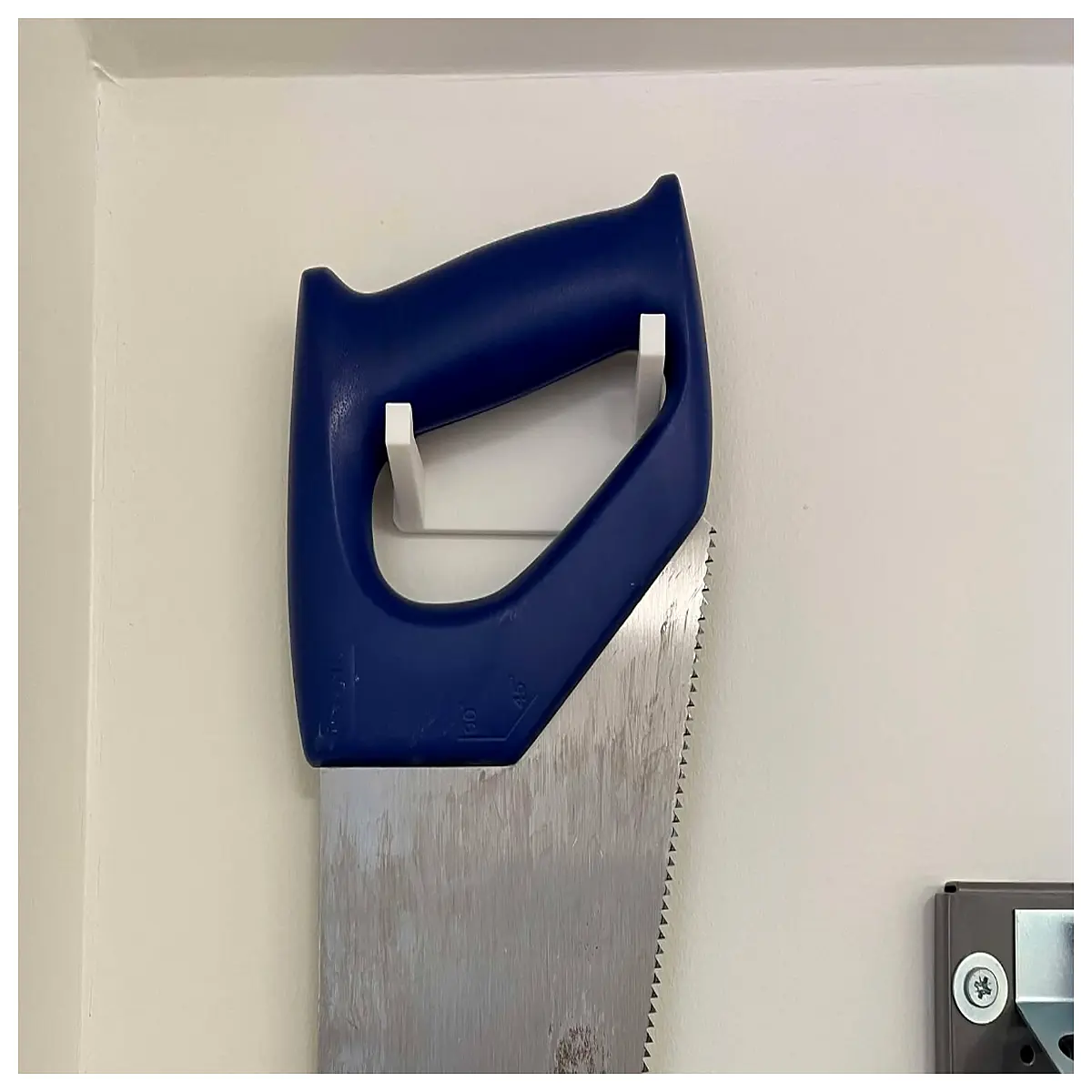 duty saw hook organizer wall mount storage for chainsaw hand saw woodworking tools garage shed organization