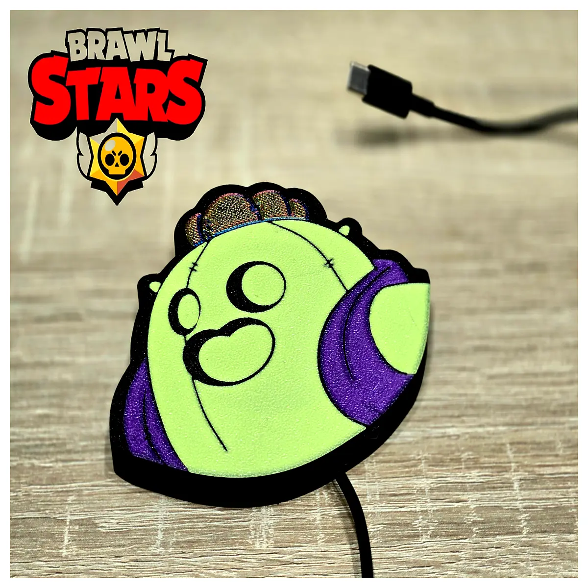 brawl stars spike wireless charger phone gaming accessory cool boys teens