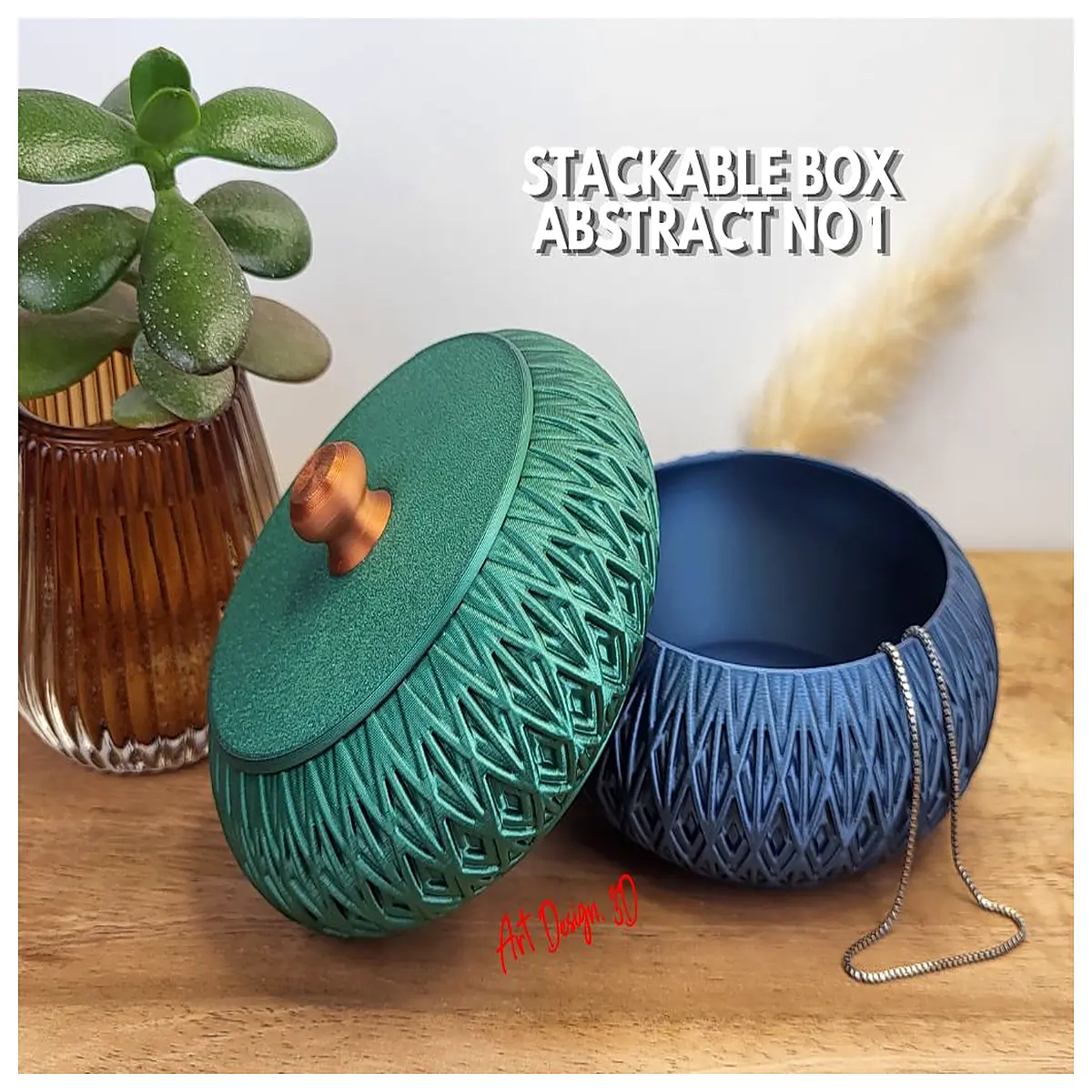 Stackable Foldable Abstract Jewelry Box Storage Box Display Case Creative Organizer Minimalist Design